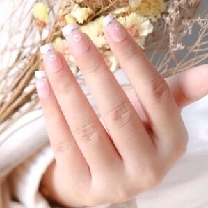 2/$16 Floral French Manicure Press On Nails